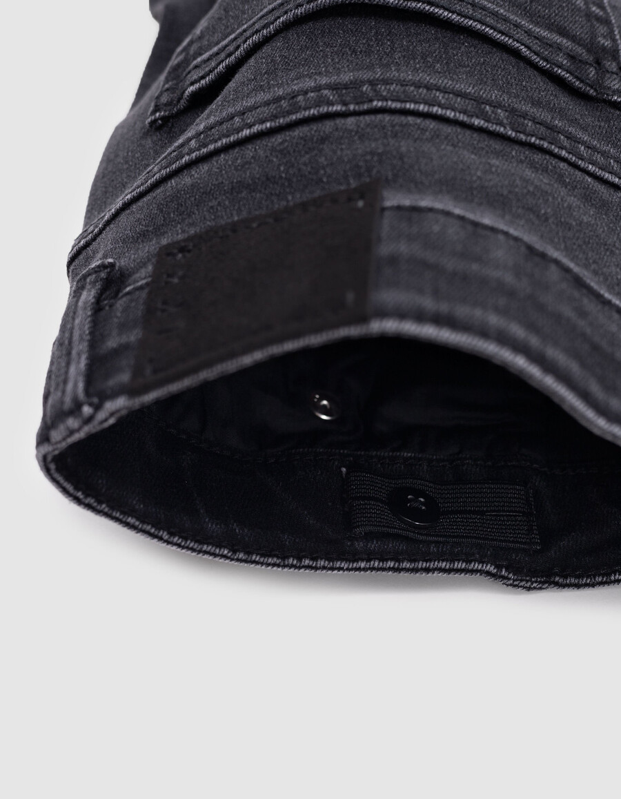 graue gewaschene slim-jeans für jungen