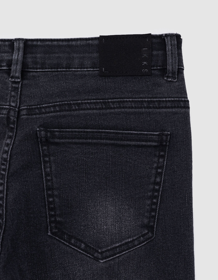 graue gewaschene slim-jeans für jungen