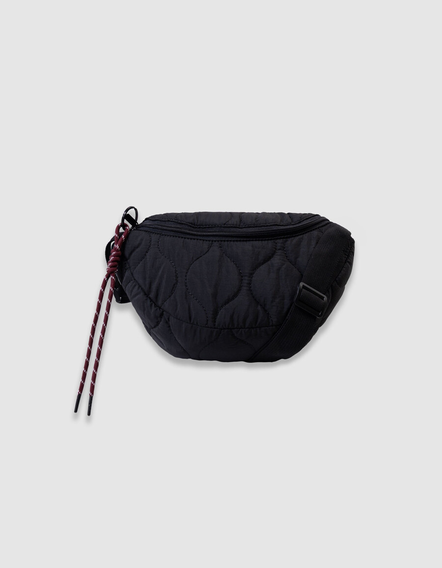 schwarze gesteppte bauchtasche für mädchen
