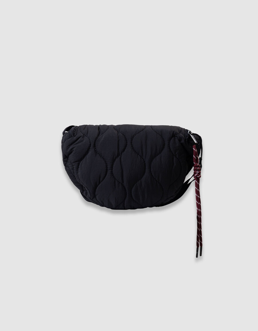 schwarze gesteppte bauchtasche für mädchen