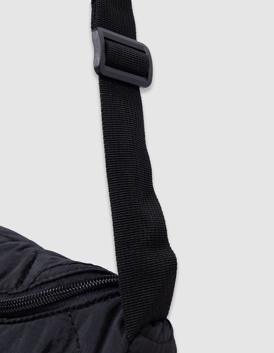 schwarze gesteppte bauchtasche für mädchen