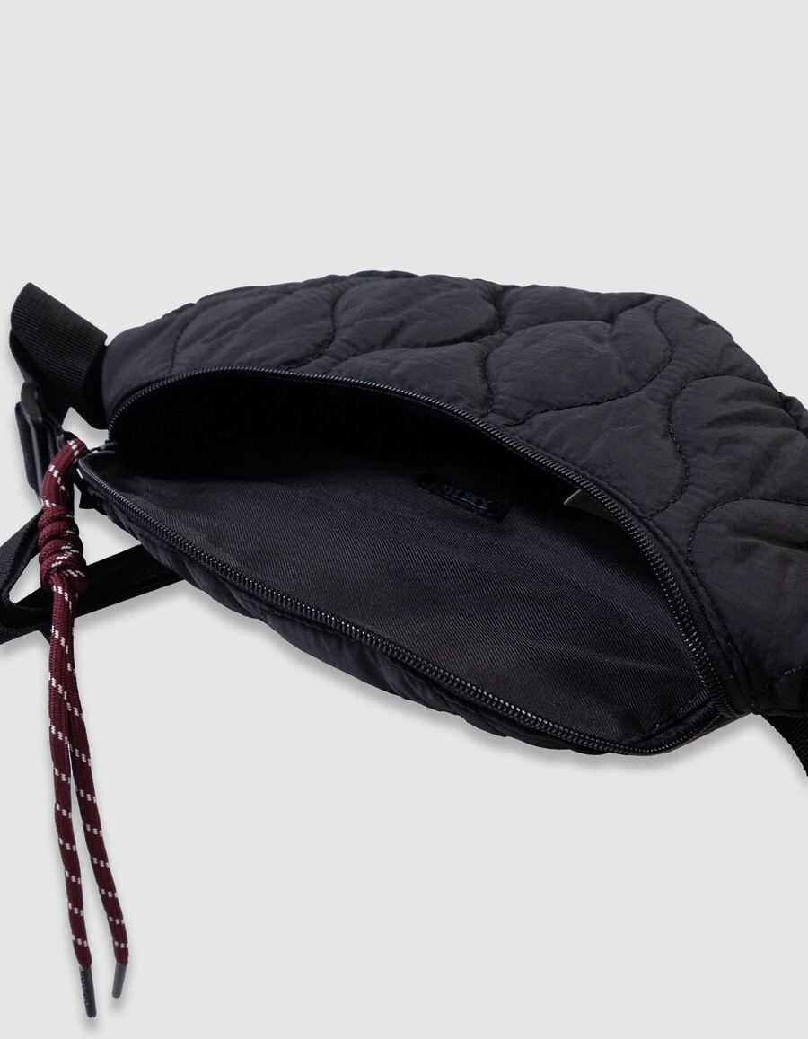 schwarze gesteppte bauchtasche für mädchen