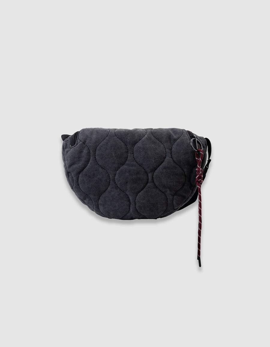 graue gesteppte bauchtasche für mädchen