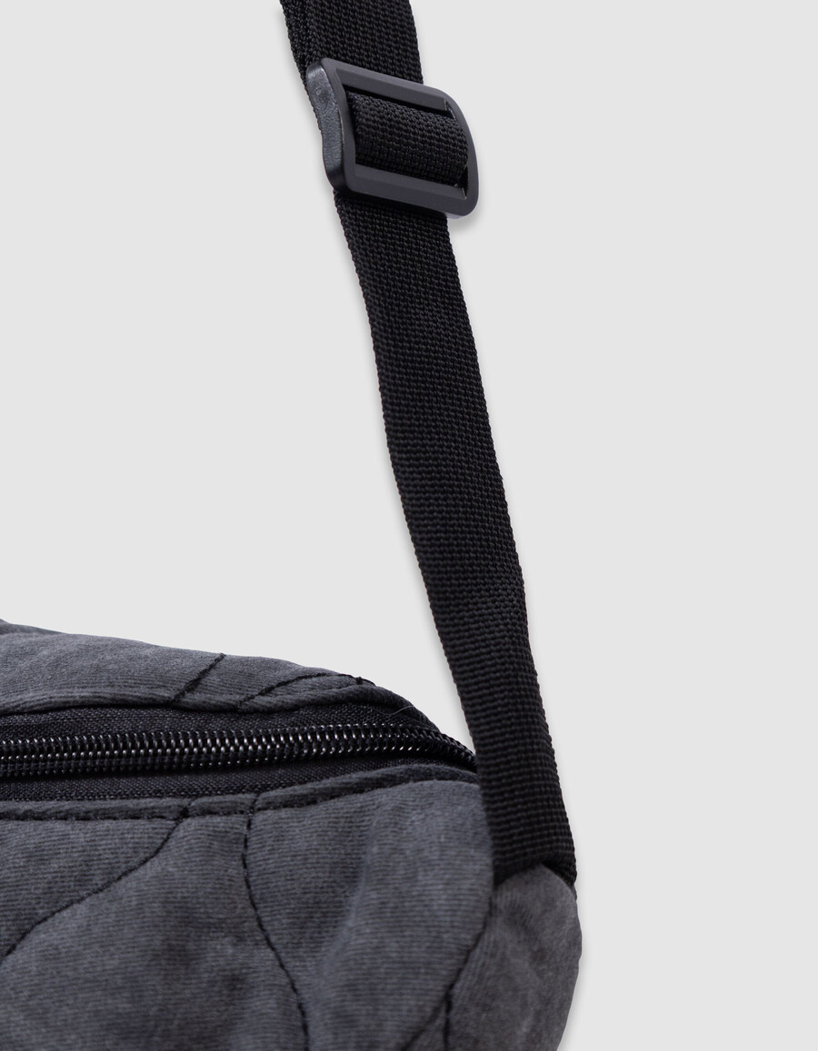 graue gesteppte bauchtasche für mädchen