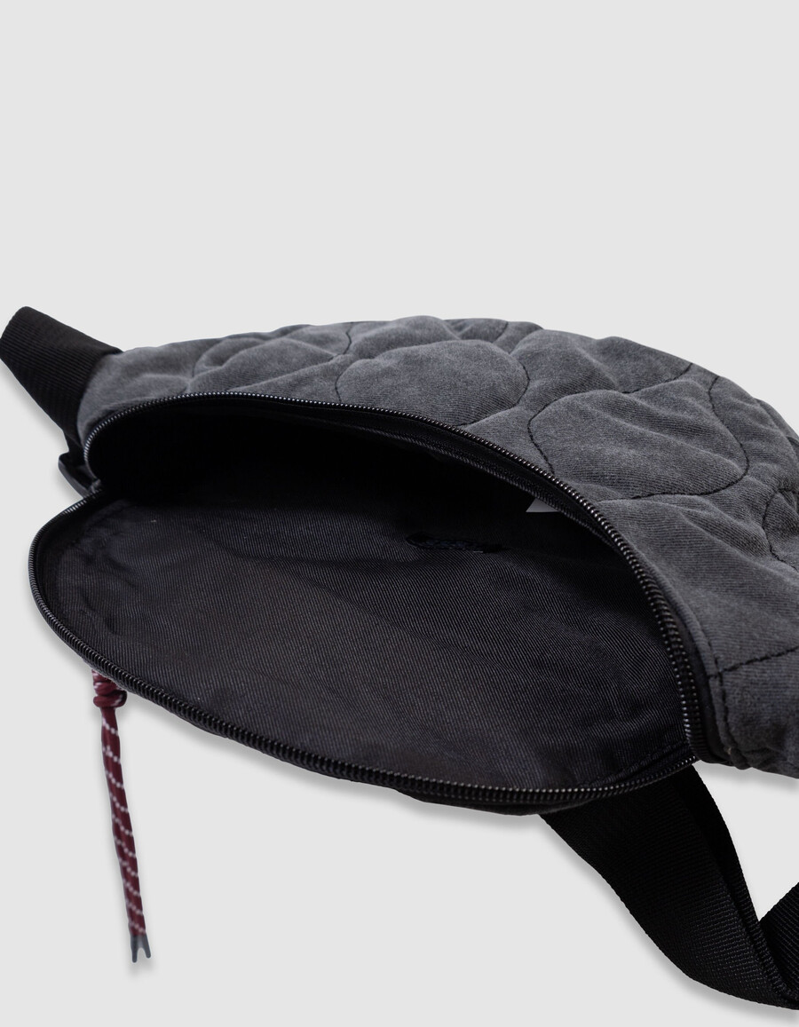 graue gesteppte bauchtasche für mädchen