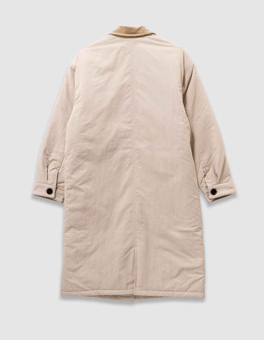 beigefarbener trenchcoat für mädchen mit samtkragen