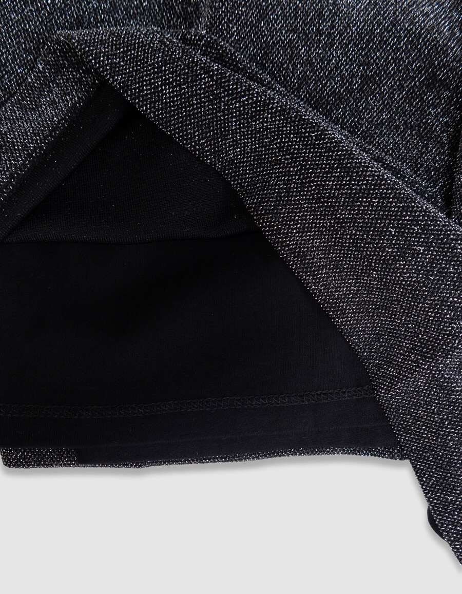 schwarzes glitzerndes strickkleid für mädchen eng anliegend