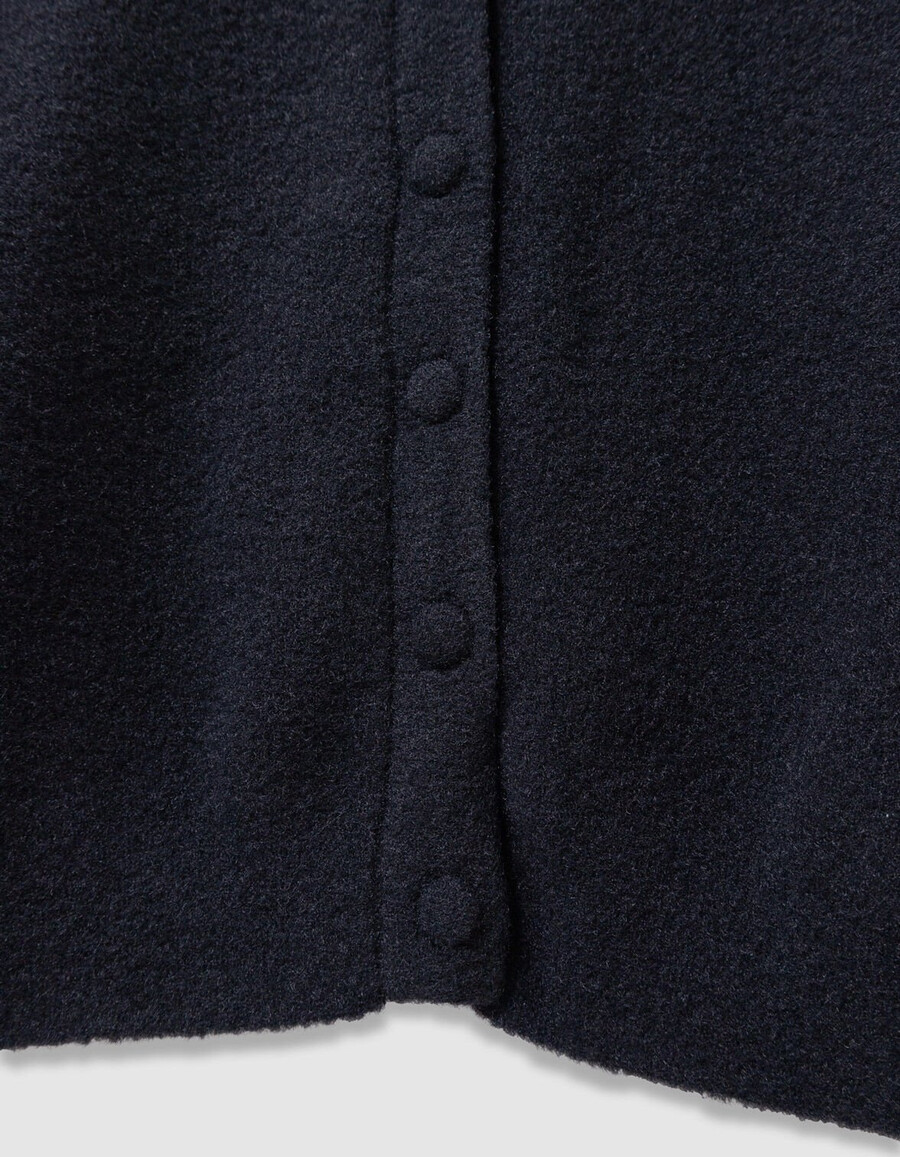 schwarzer weicher strickcardigan mit knöpfen für mädchen