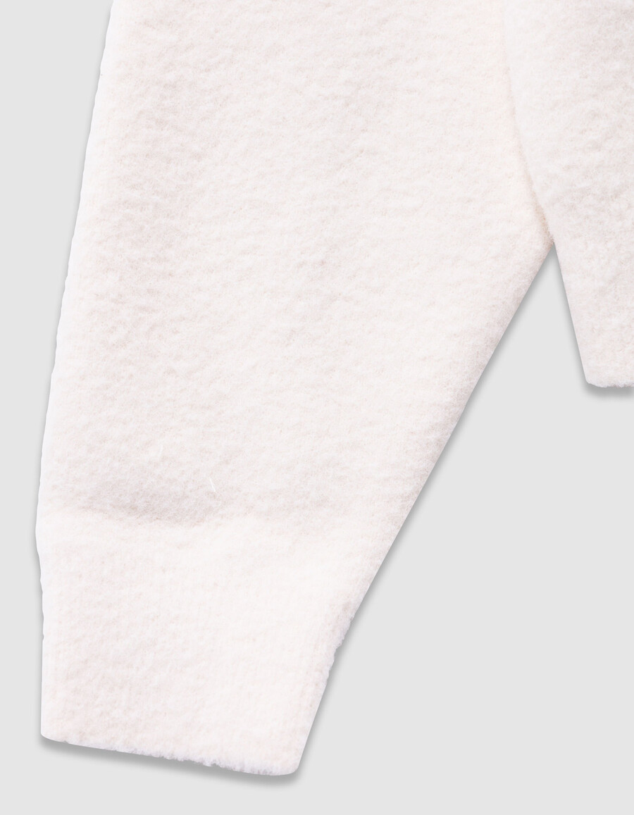 beigefarbene weiche strickjacke mit knöpfen für mädchen
