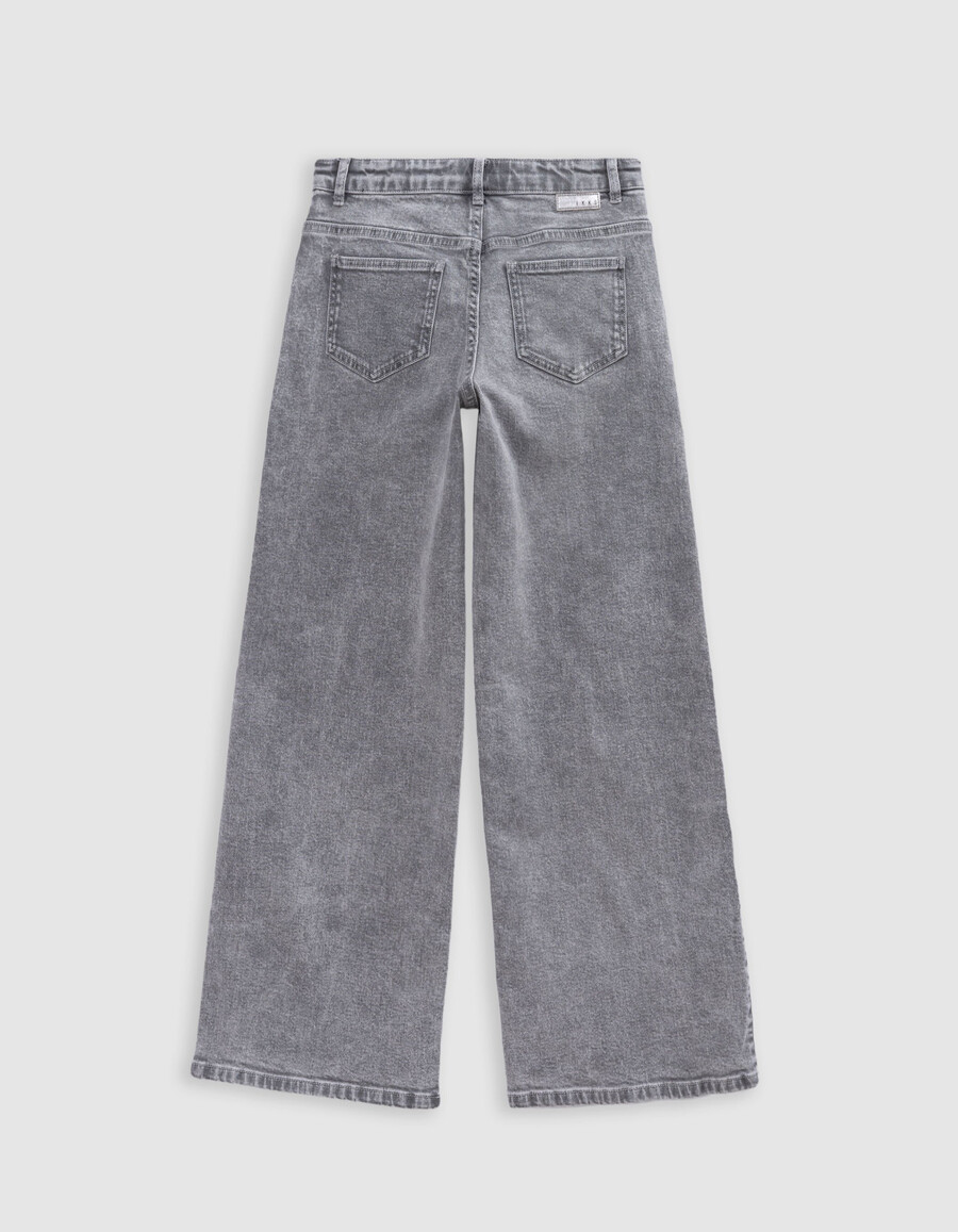 große gewaschene graue jeans für mädchen