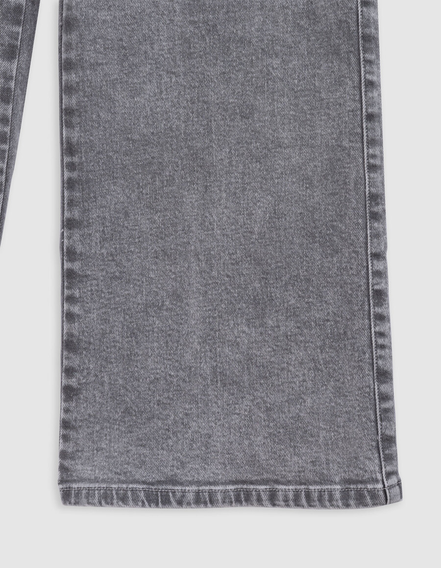große gewaschene graue jeans für mädchen