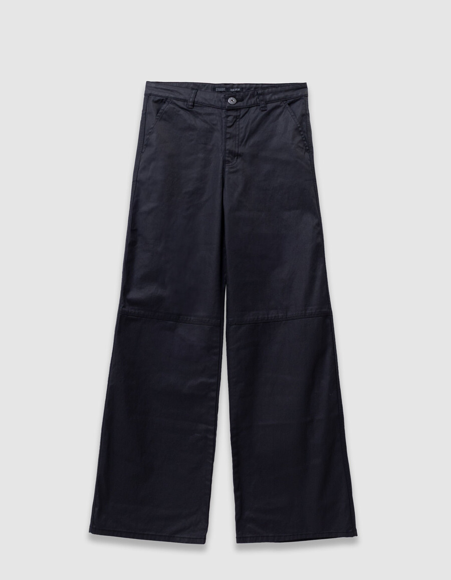 schwarze beschichtete straight-jeans für mädchen