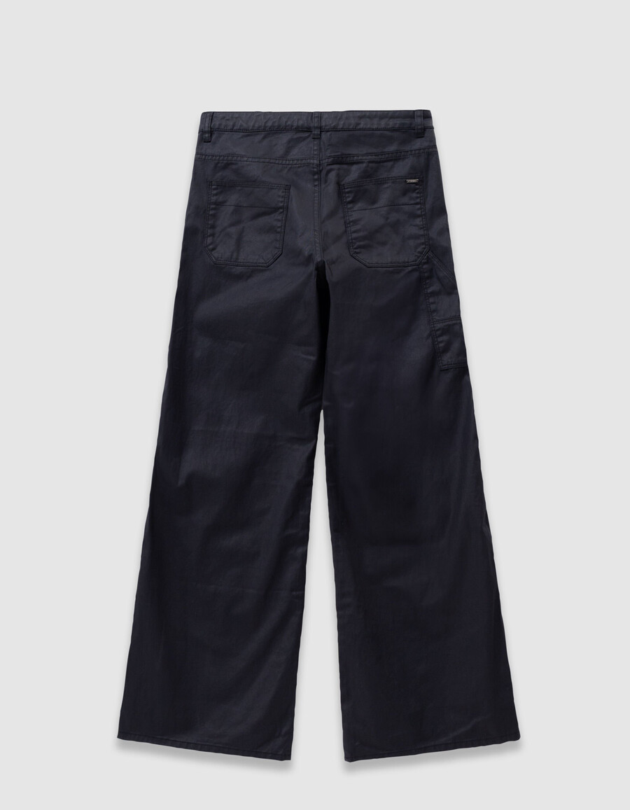 schwarze beschichtete straight-jeans für mädchen
