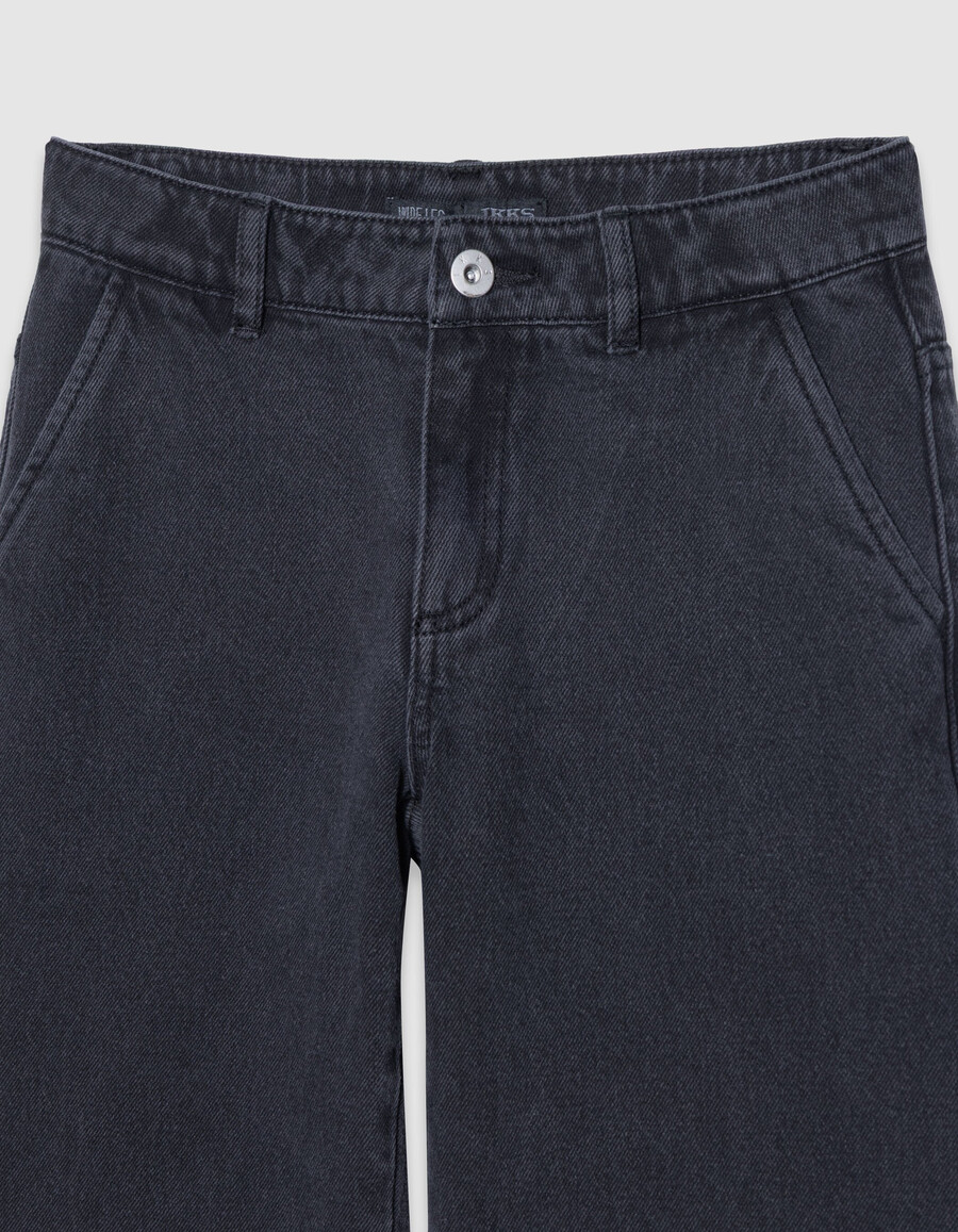 schwarze mädchenjeans mit weitem bein