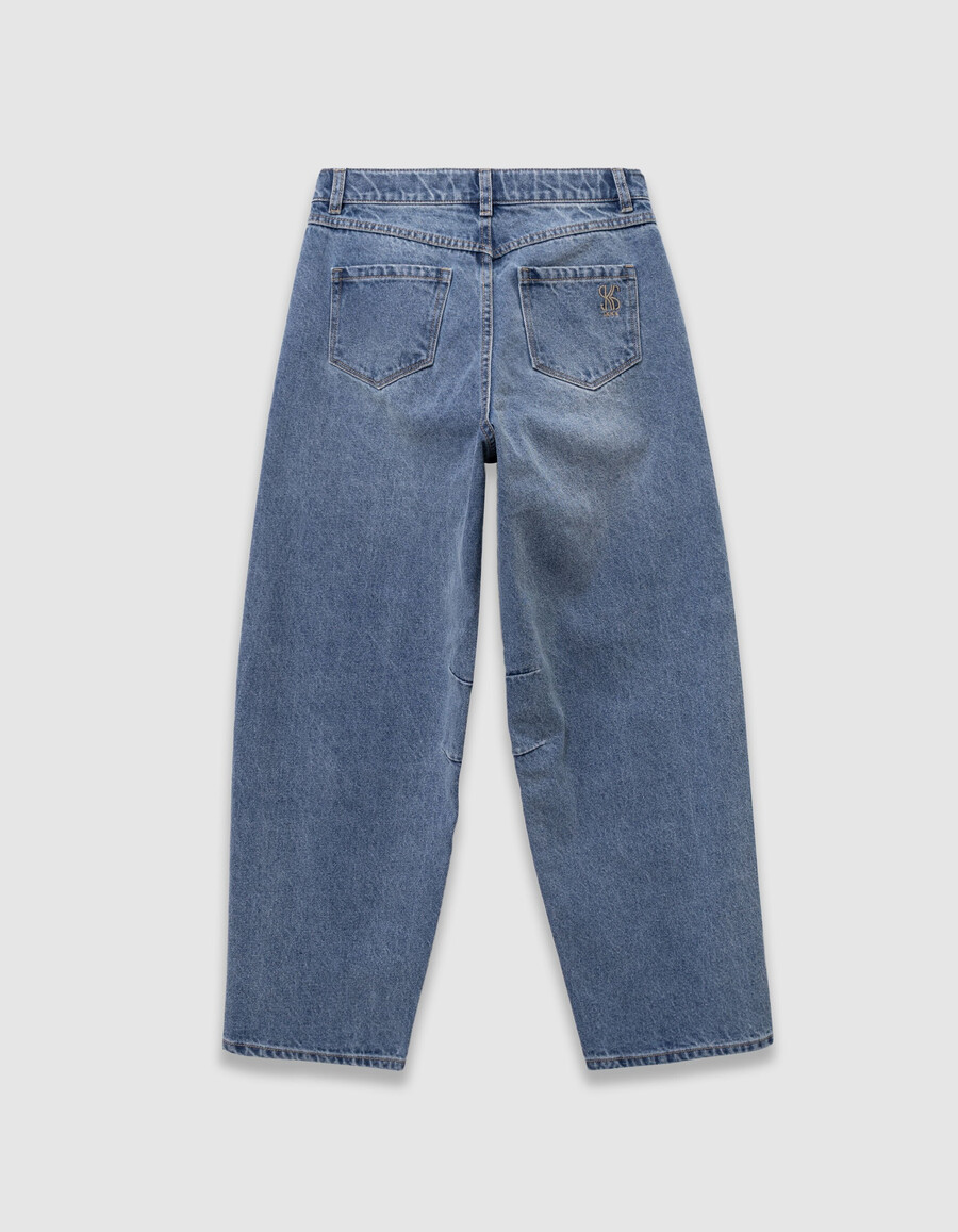 mädchen-jeans mit ballonmuster und glücksbringer-kordel