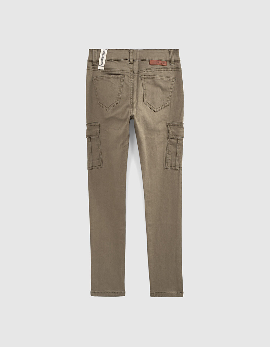 khakifarbene hochgeschnittene kampfhose für mädchen