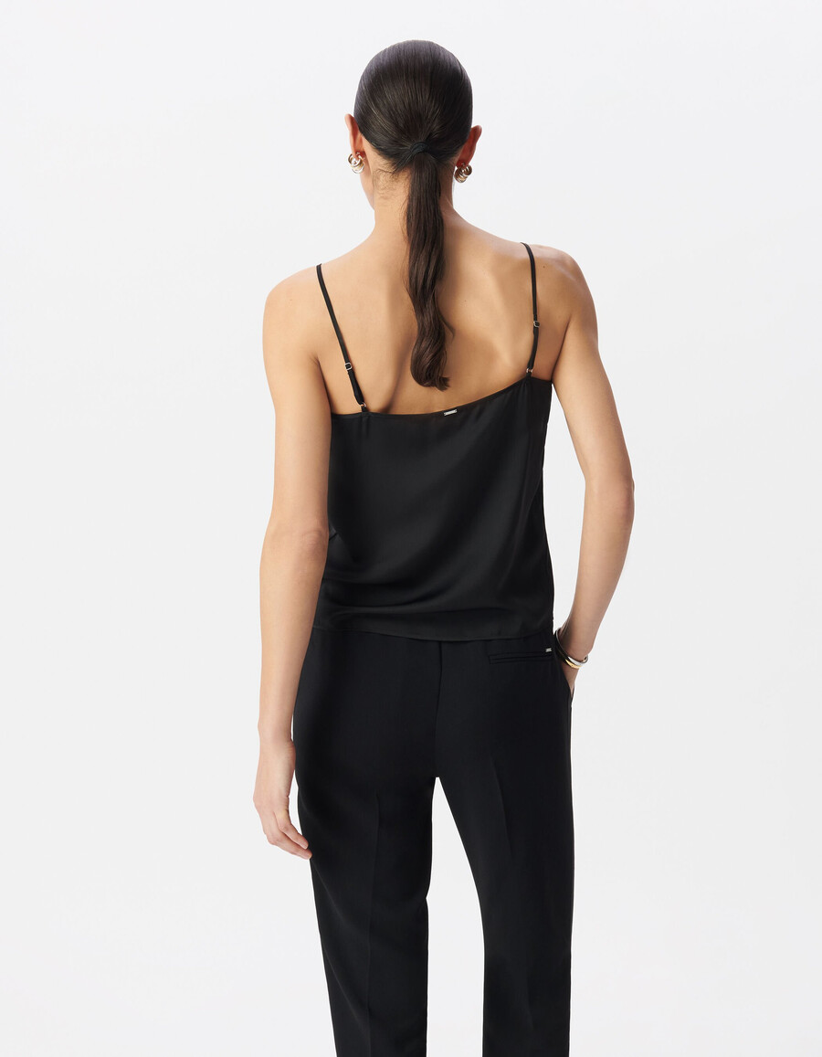 feines schwarzes spitzentop von esprit lingerie für damen