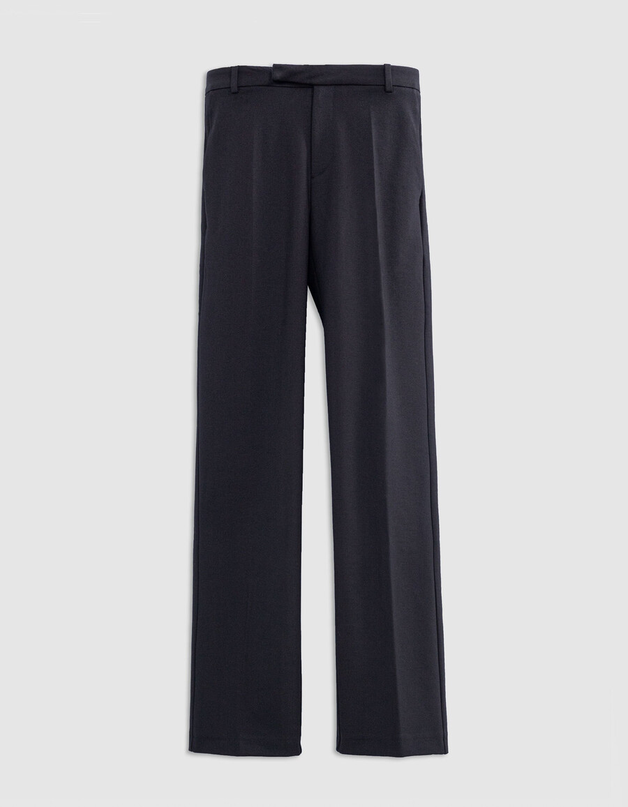 schwarze milano-strickhose für damen mit ausgestelltem bein