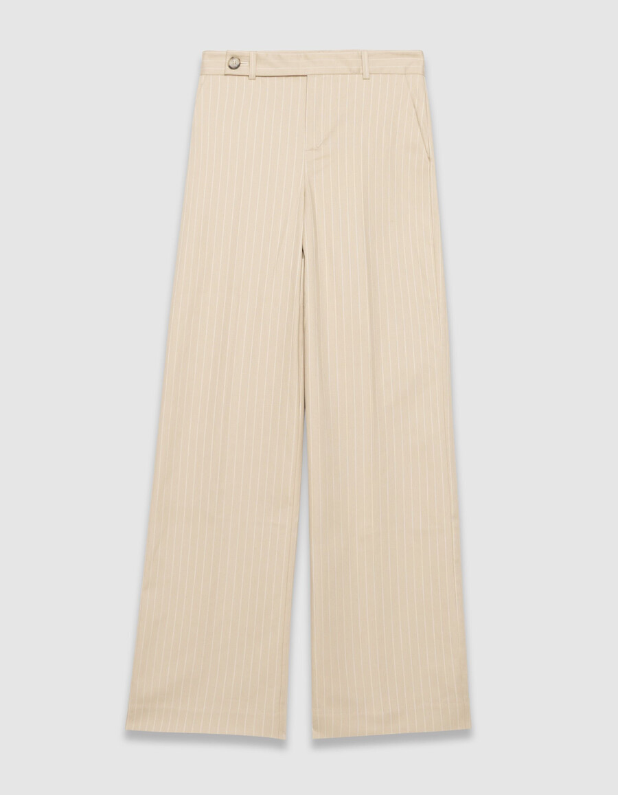beige nadelstreifen-anzughose für damen