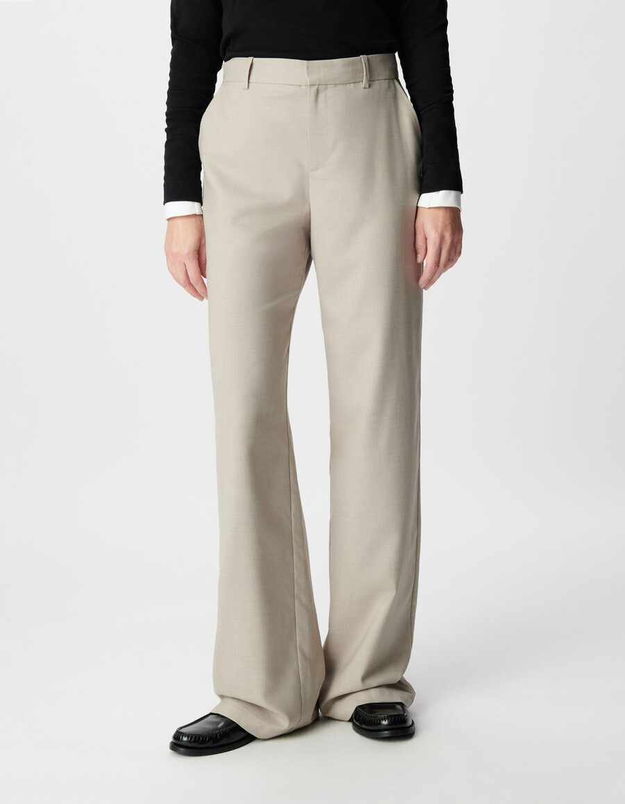 beige damen-anzughose