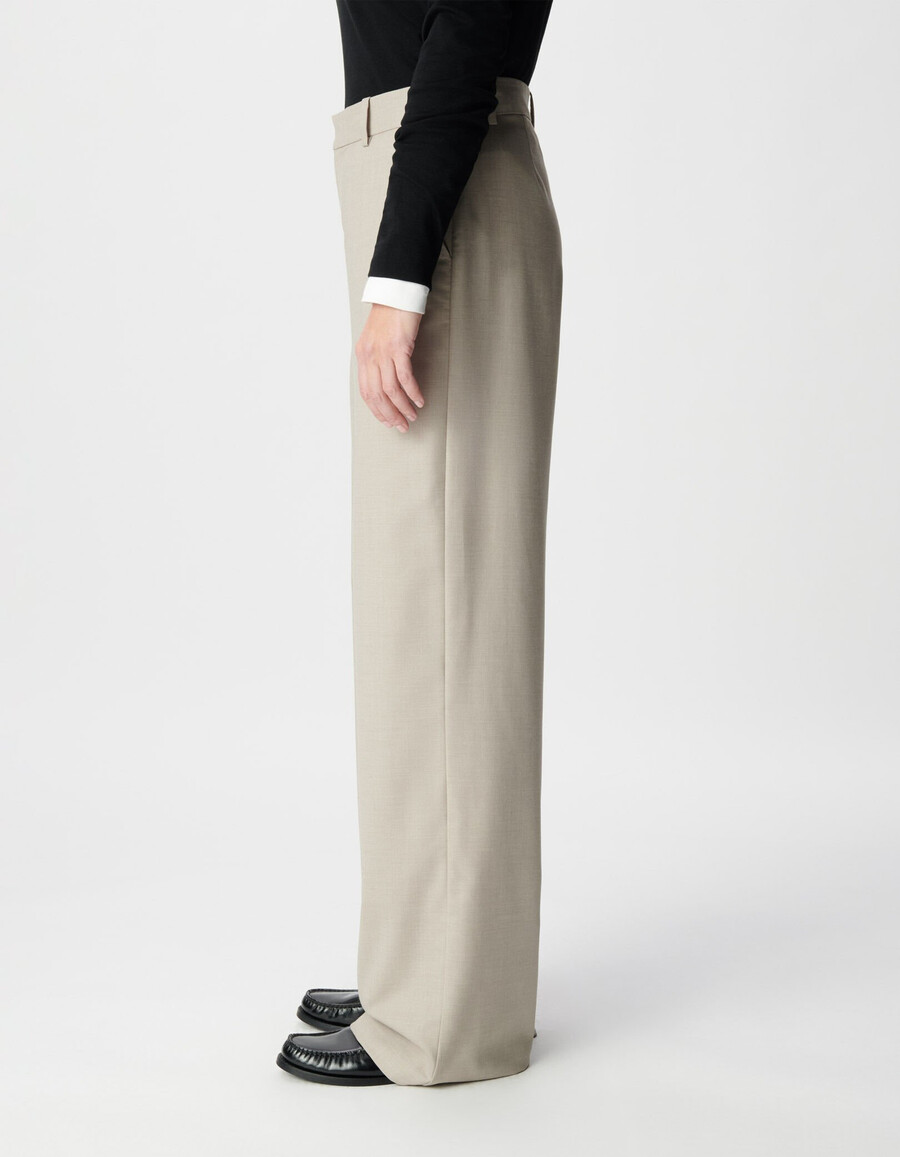 beige damen-anzughose