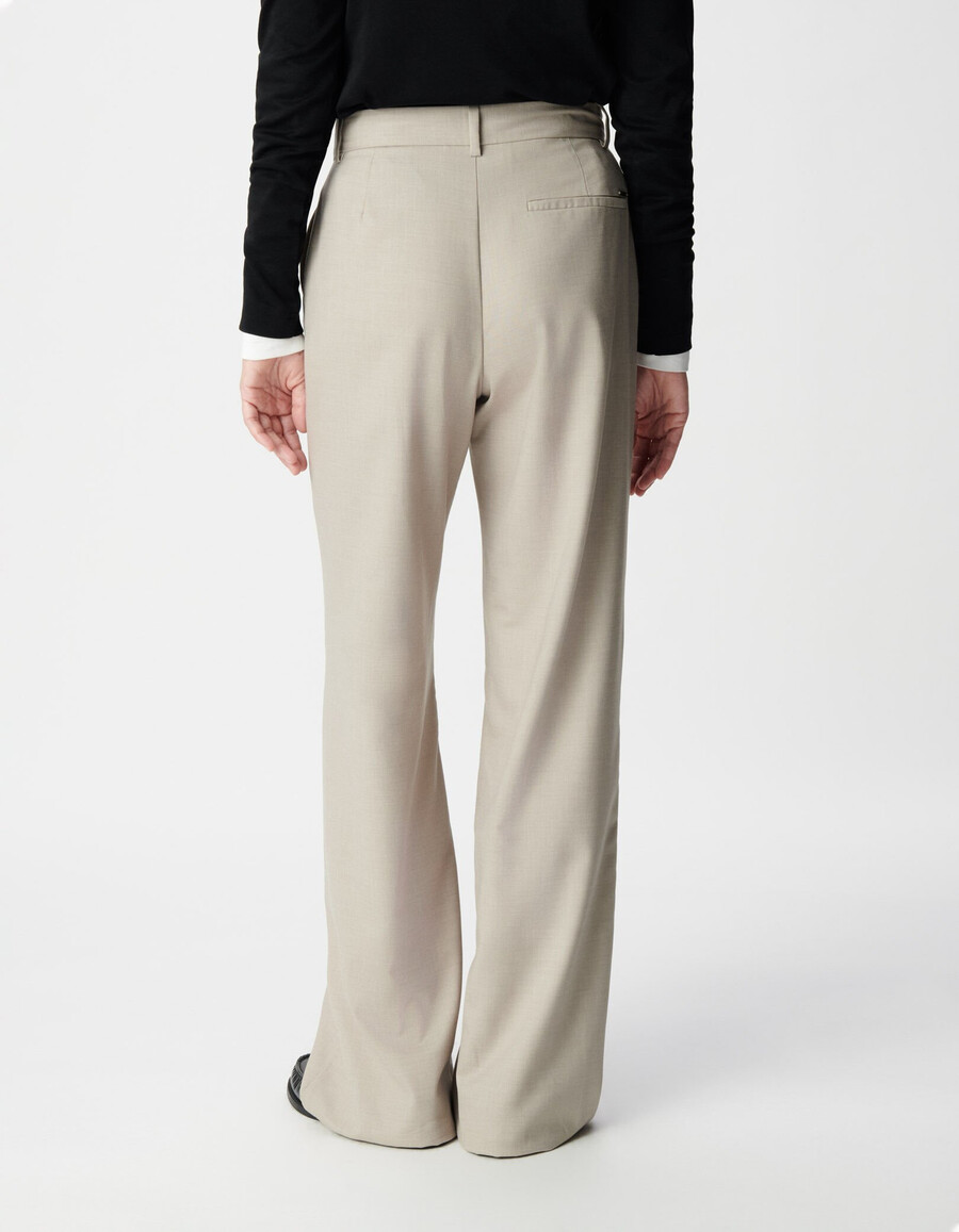 beige damen-anzughose