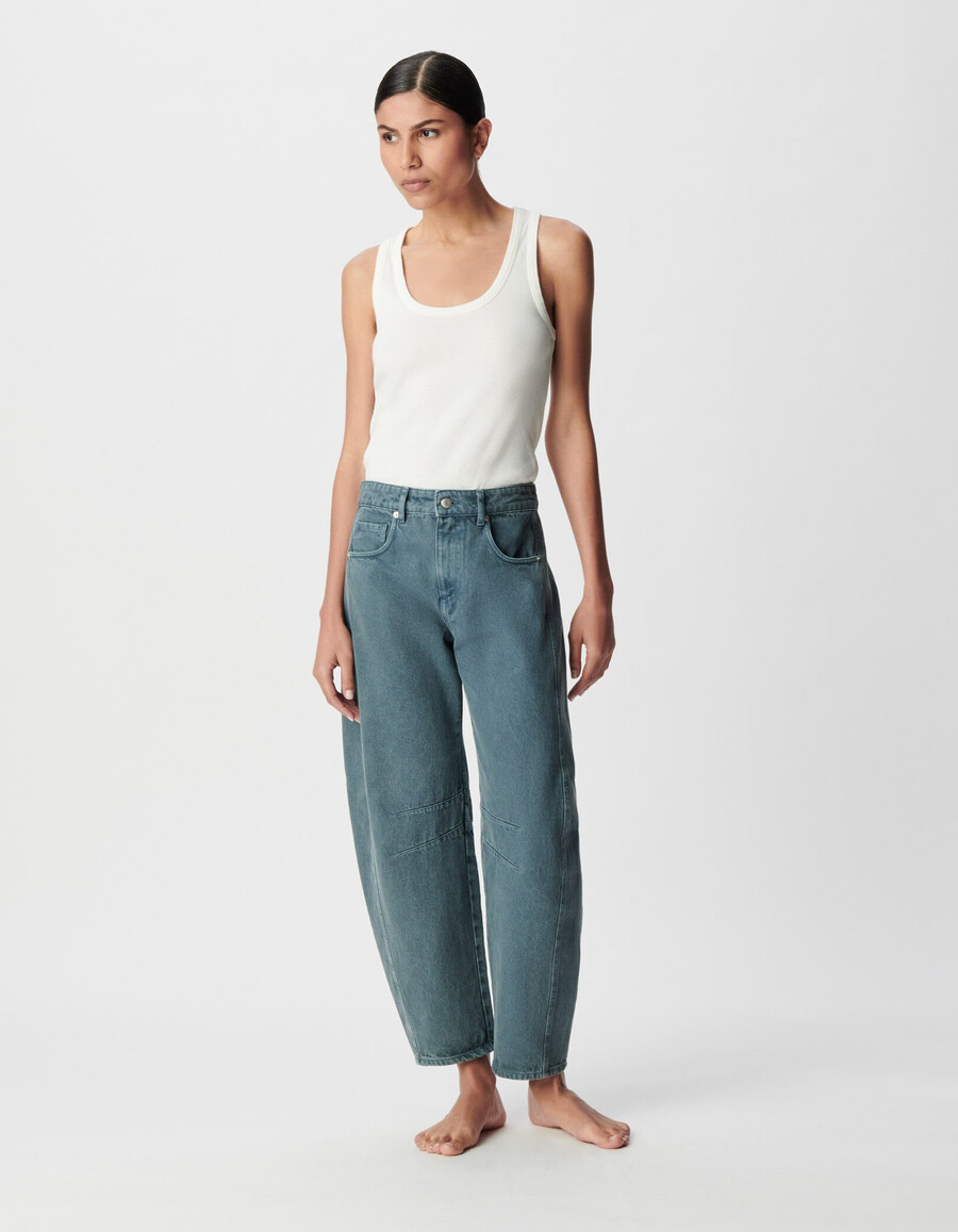 blaue ballonjeans für damen