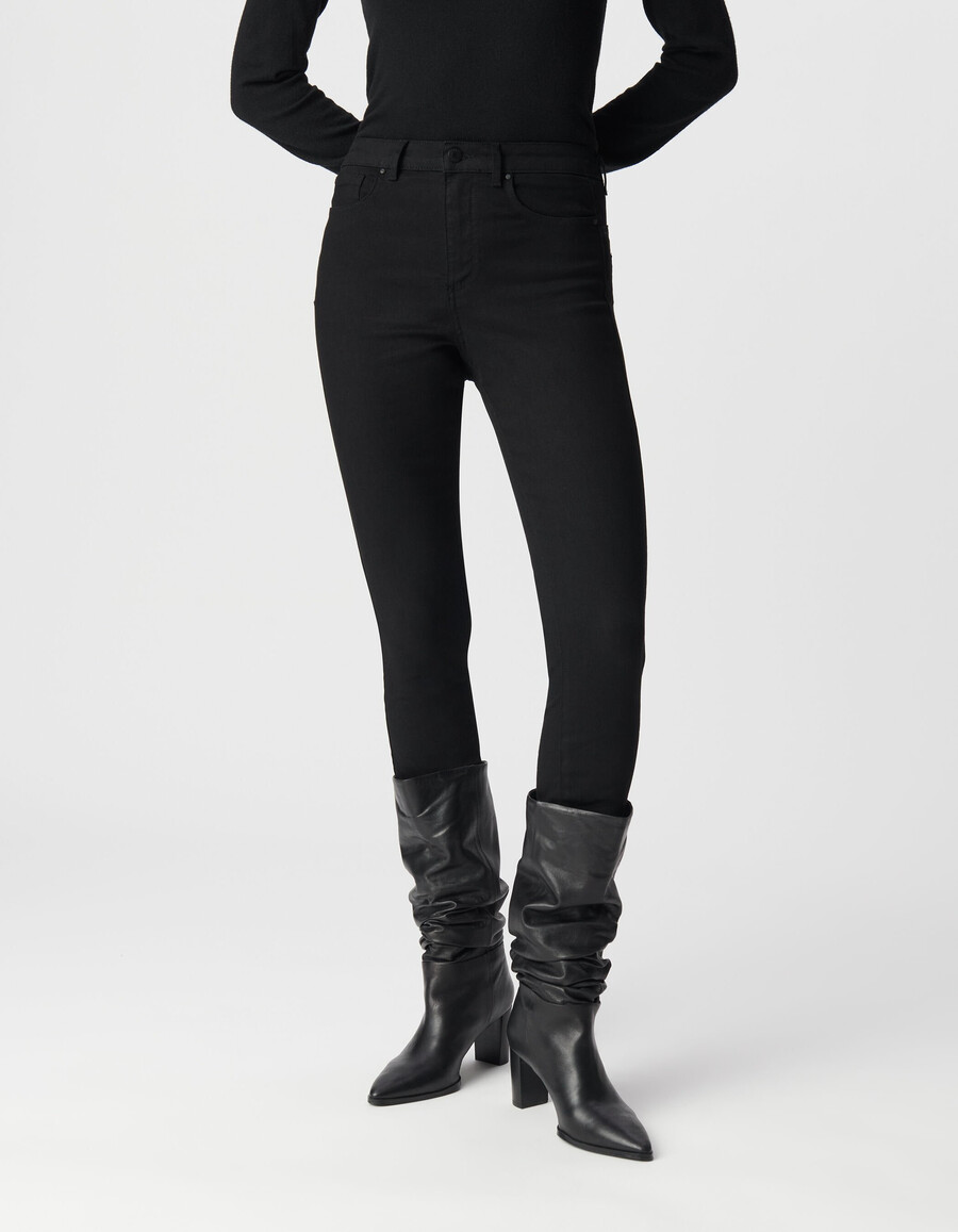 schwarze slim-fit-jeans für damen 78 zoll formgebend