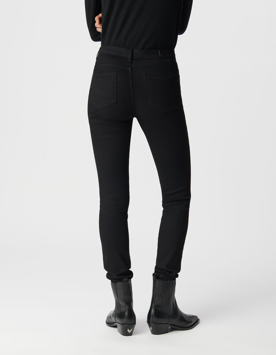 schwarze slim-fit-jeans für damen 78 zoll formgebend