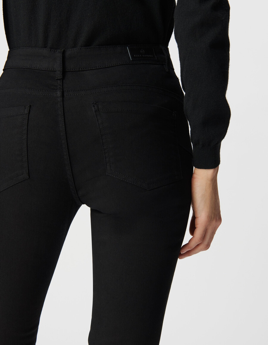schwarze slim-fit-jeans für damen 78 zoll formgebend