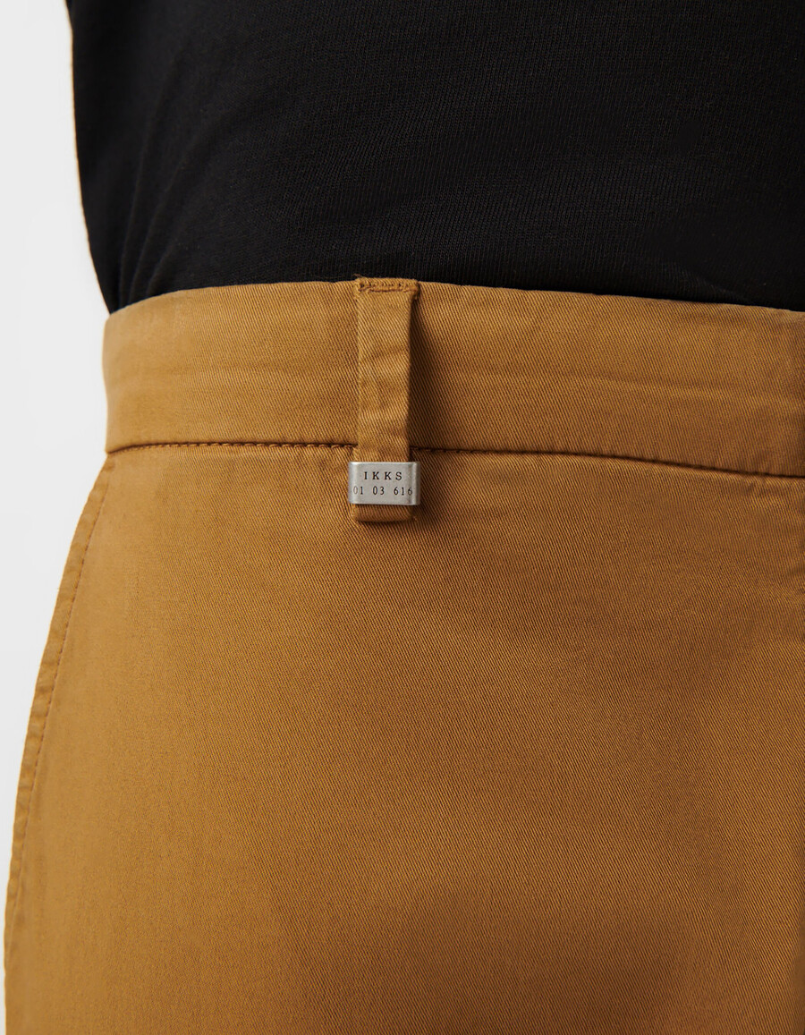 safranfarbene slim-fit-chinos für herren