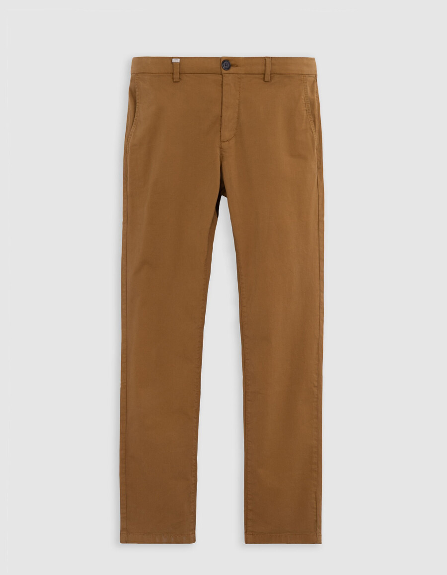 safranfarbene slim-fit-chinos für herren