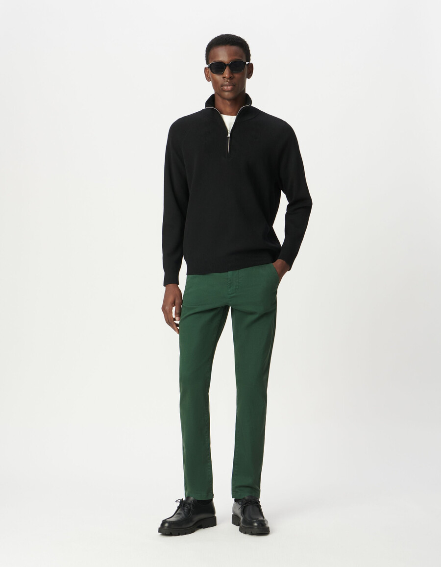 grüne slim-fit-chinos für herren