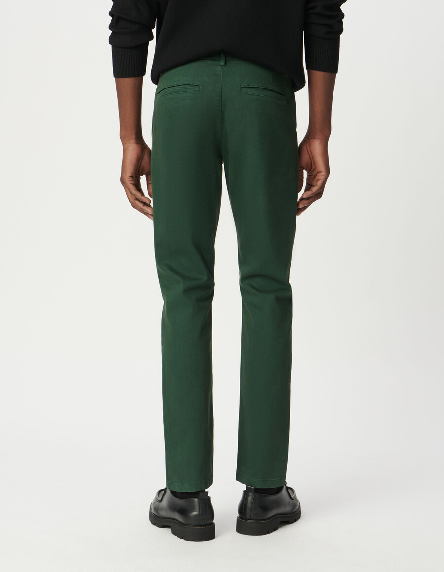 grüne slim-fit-chinos für herren