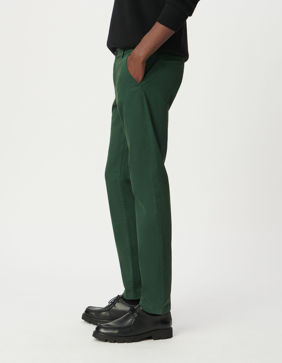grüne slim-fit-chinos für herren