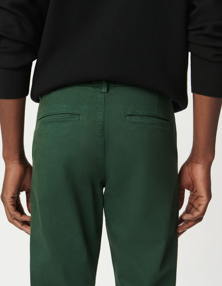 grüne slim-fit-chinos für herren