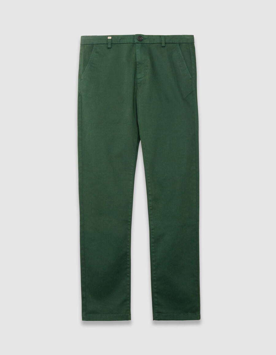 grüne slim-fit-chinos für herren