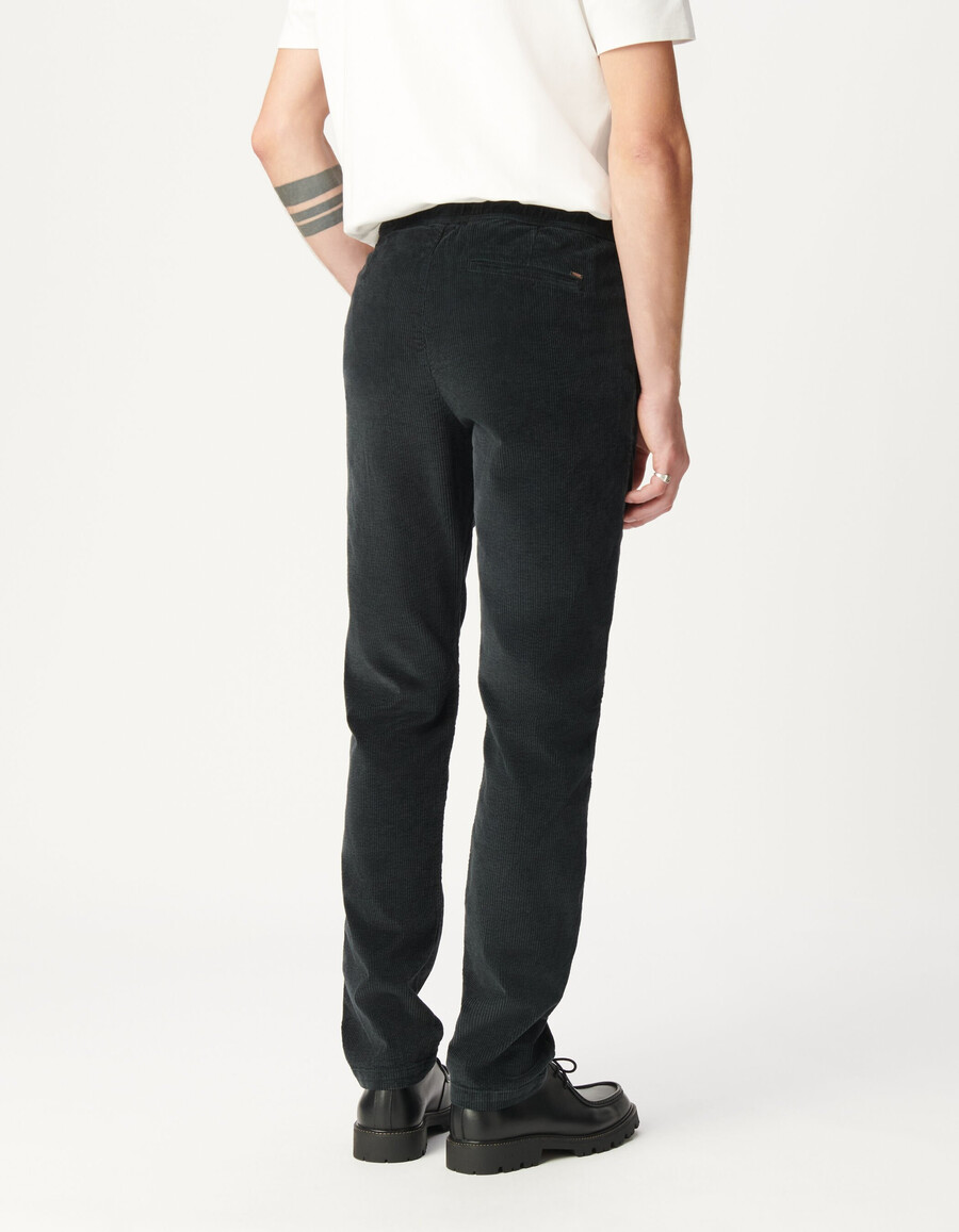 graue cord-jogginghose für herren
