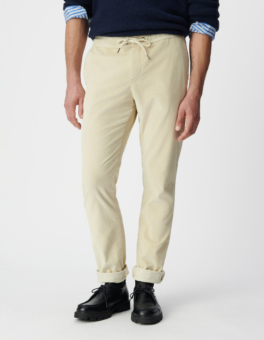beige cord-jogginghose für herren