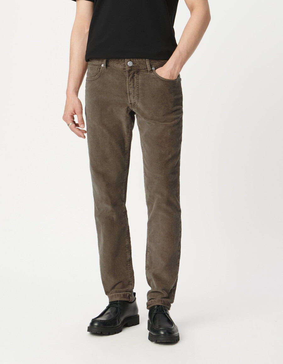 beige herren-cordhose schmal geschnitten