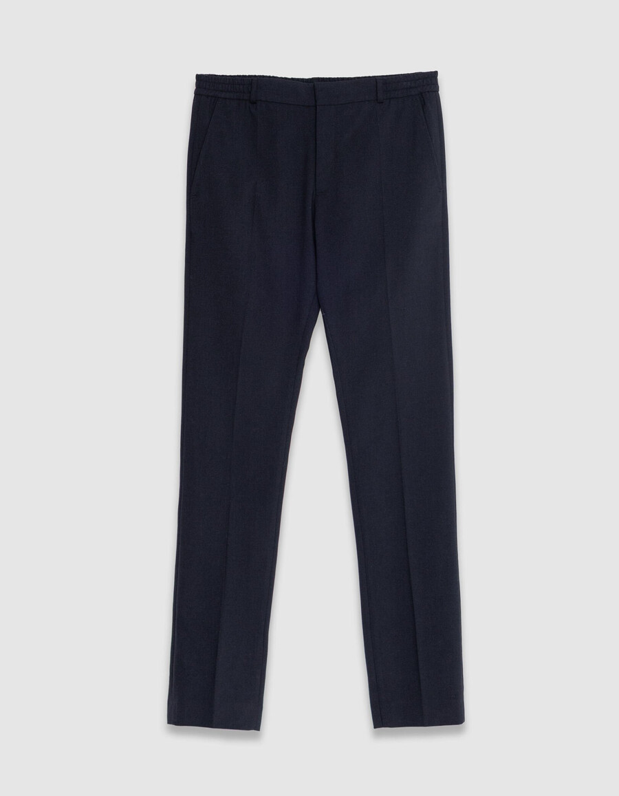 herren-jogginghose in schmaler passform marineblau mit elastischem bund